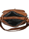 Multi Pockets PU Leather Shoulder Bag - Hovatok