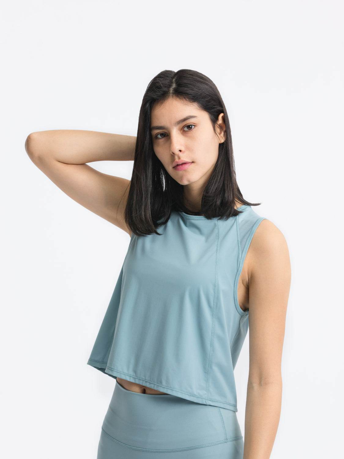 Millennia Round Neck Cropped Active Tank - Hovatok