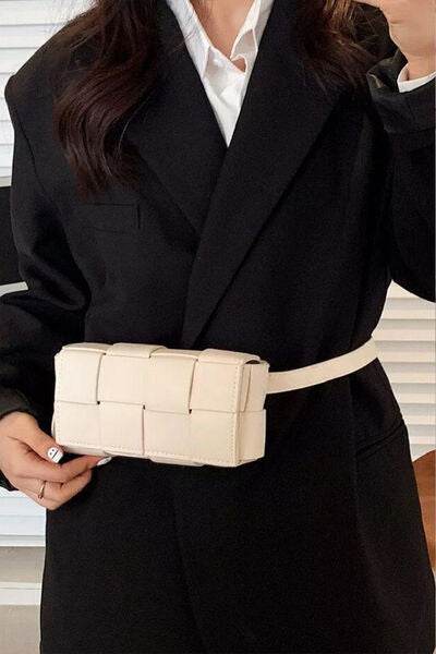 Zenana Vegan Leather Woven Crossbody Bag - Hovatok