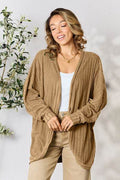 Basic Bae Full Size Ribbed Cocoon Cardigan - Hovatok