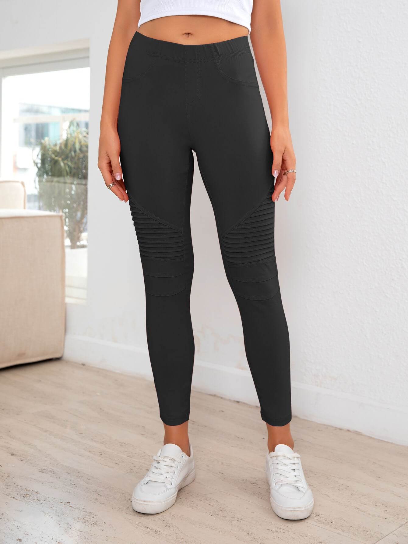 Ribbed Detail Leggings - Hovatok