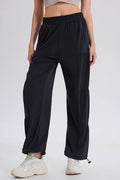 Basic Bae Drawstring Elastic Waist Ruched Joggers - Hovatok