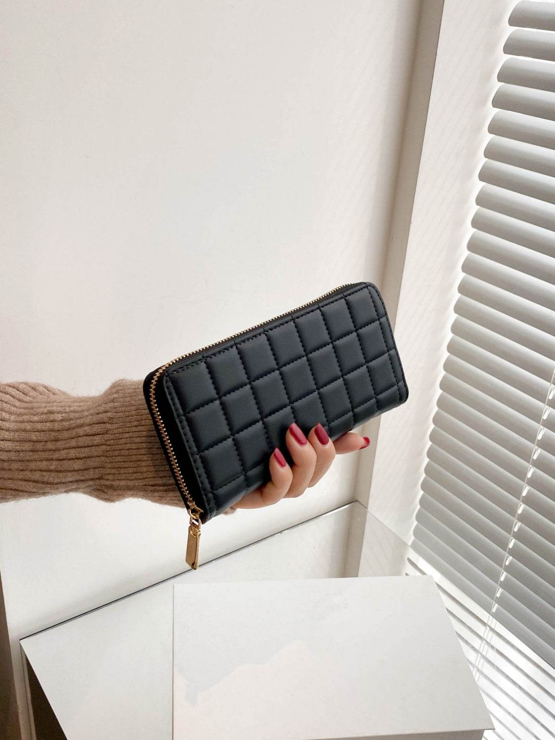 PU Leather Solid Color Wallet - Hovatok