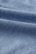 Bow Tie Long Sleeve Denim Top - Hovatok