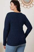 Basic Bae Full Size Ribbed V-Neck Long Sleeve T-Shirt - Hovatok