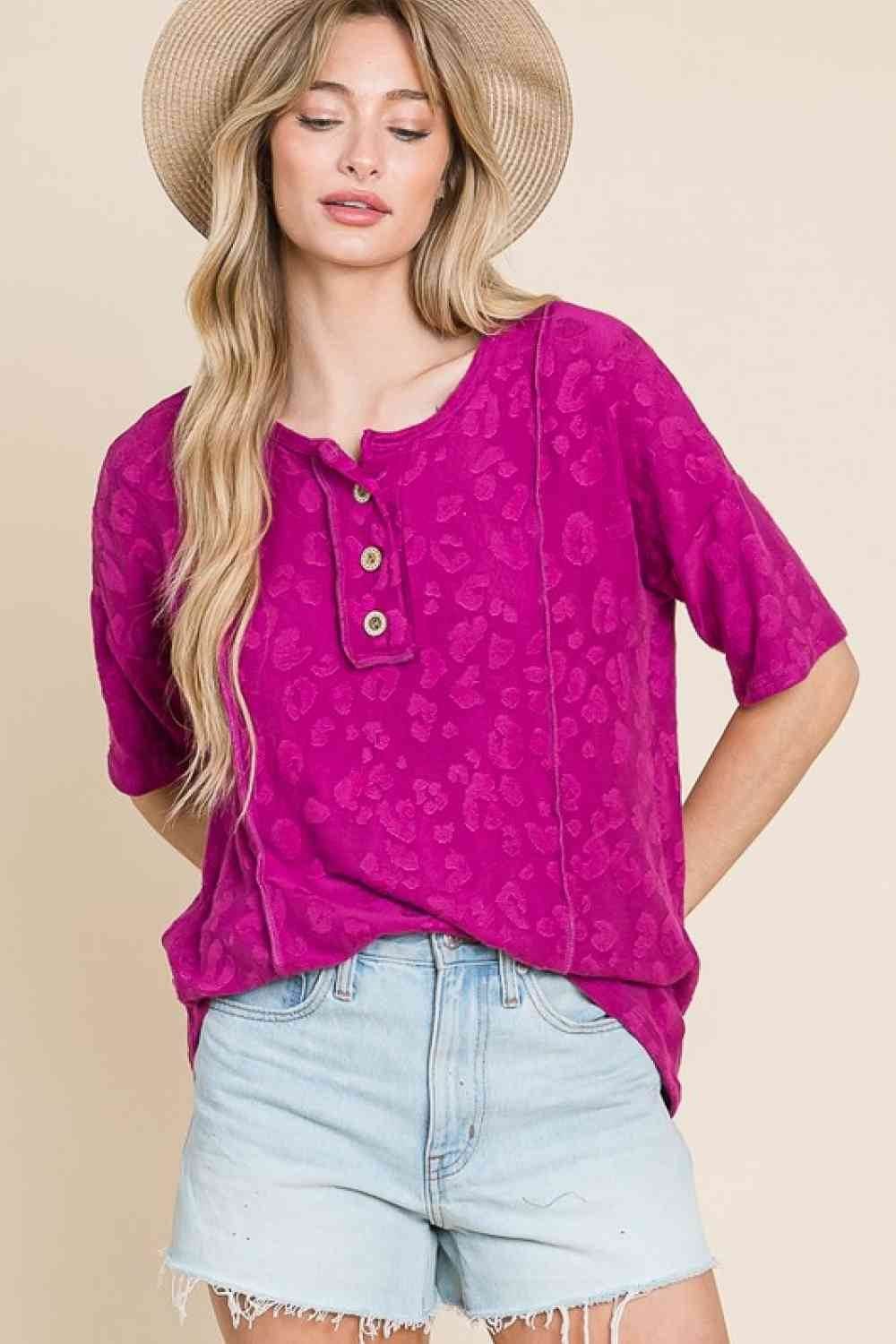 BOMBOM At The Fair Animal Textured Top - Hovatok