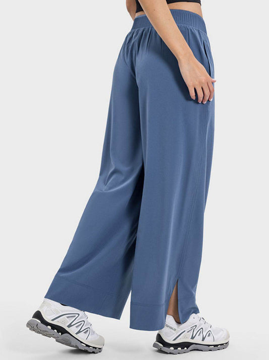 Millennia Slit Wide Leg Active Pants - Hovatok