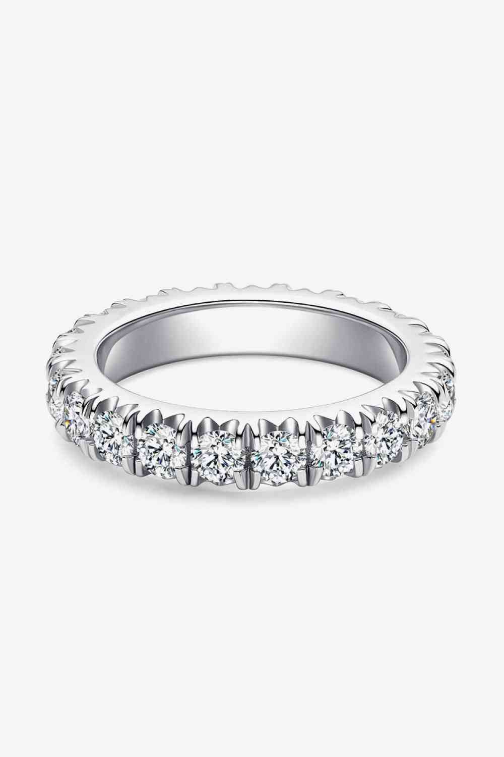 Adored 2.3 Carat Moissanite 925 Sterling Silver Eternity Ring - Hovatok