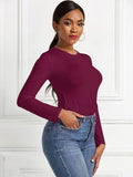 Round Neck Long Sleeve Bodysuit - Hovatok