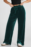 Drawstring Waist Wide Leg Active Pants - Hovatok
