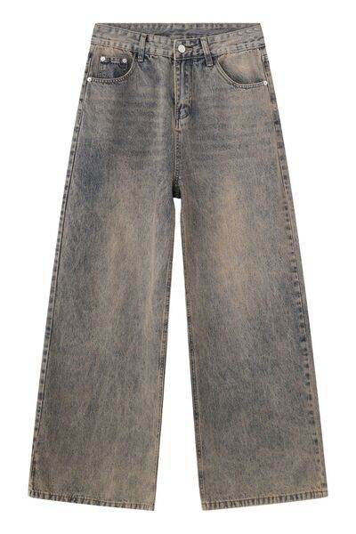 Wide Leg Jeans with Pockets - Hovatok