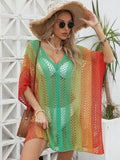 Openwork Contrast V-Neck Cover-Up - Hovatok