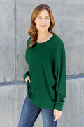 Double Take Full Size Round Neck Long Sleeve T-Shirt - Hovatok