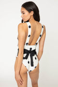 Marina West Swim Beachy Keen Polka Dot Tied Plunge One-Piece Swimsuit - Hovatok