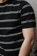 Men's Plus Size Round Neck Striped T-Shirt - Hovatok