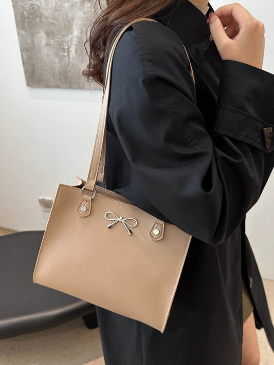 Bow PU Leather Shoulder Bag - Hovatok