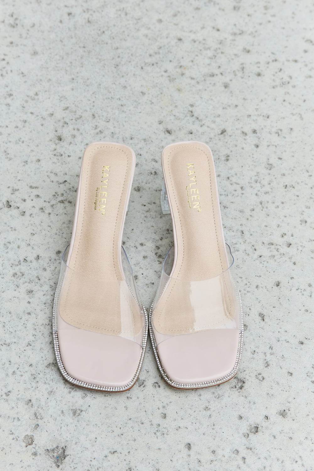 DDK Make Myself Clear Mule Block Heels - Hovatok