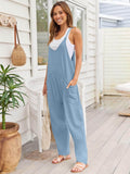 V-Neck Spaghetti Strap Jumpsuit - Hovatok