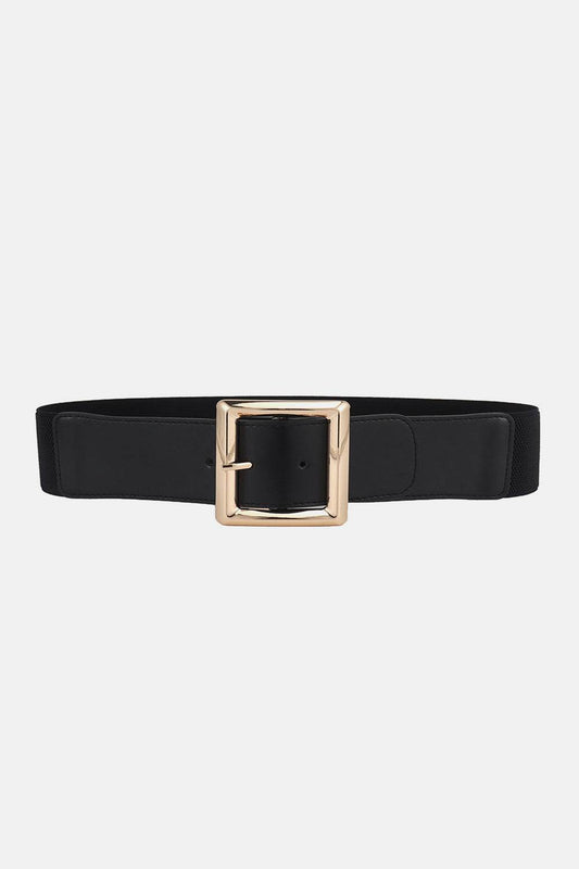 Rectangle Buckle Elastic Wide Belt - Hovatok