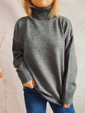 Turtleneck Long Sleeve Sweater - Hovatok