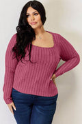 Basic Bae Full Size Ribbed Long Sleeve T-Shirt - Hovatok