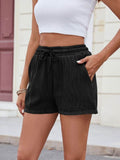 Florira Texture Drawstring Shorts - Hovatok