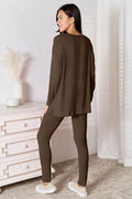 Basic Bae Bamboo Full Size V-Neck Long Sleeve Top and Pants Lounge Set - Hovatok