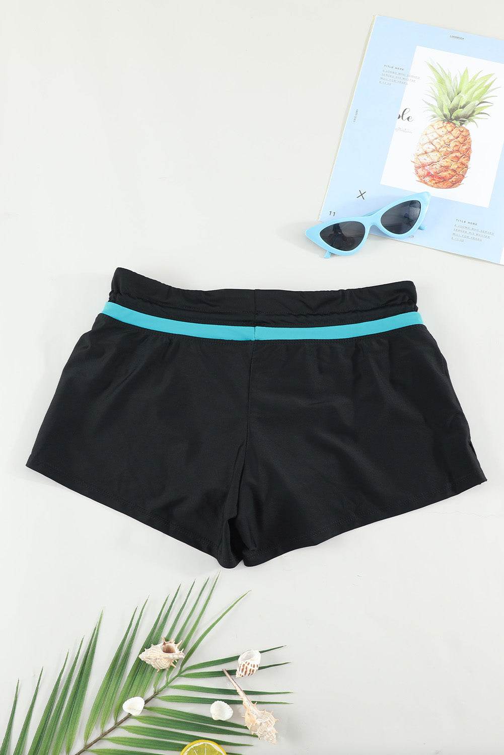 Full Size Drawstring Swim Shorts - Hovatok