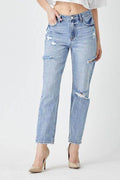 RISEN Distressed Slim Cropped Jeans - Hovatok