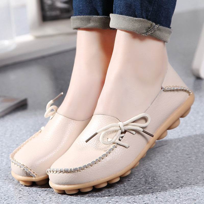 Side Tie Flat Slip-Ons - Hovatok