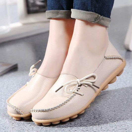 Side Tie Flat Slip-Ons - Hovatok