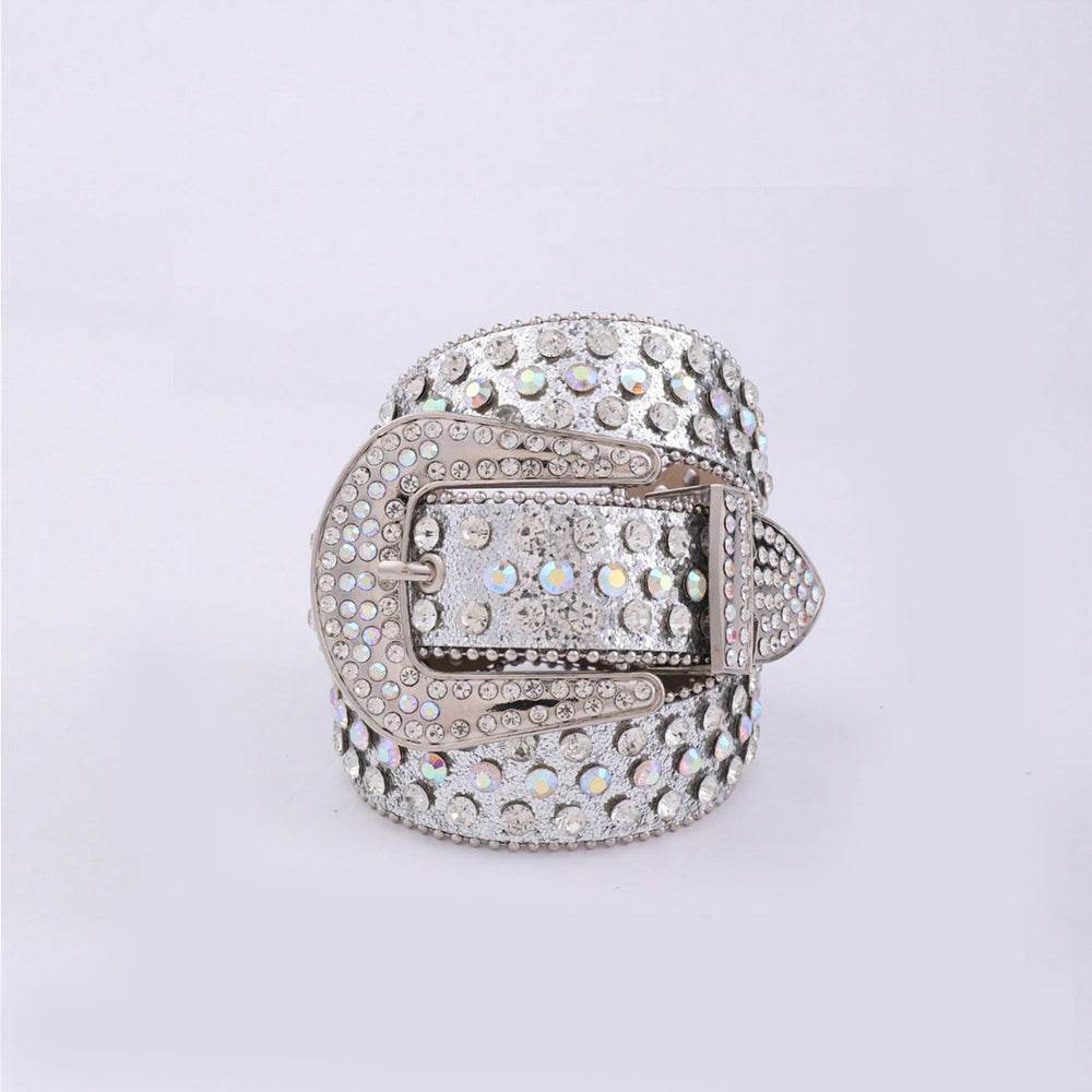 PU Leather Rhinestone Belt - Hovatok