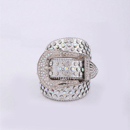 PU Leather Rhinestone Belt - Hovatok