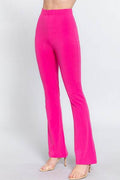 ACTIVE BASIC Waist Elastic Slim Flare Yoga Pants - Hovatok