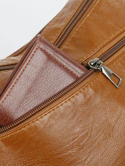 PU Leather Adjustable Strap Shoulder Bag - Hovatok