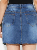 Pocketed Button Up Denim Skirt - Hovatok