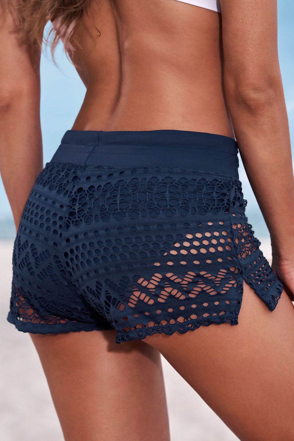 Full Size Drawstring Waist Swim Shorts - Hovatok