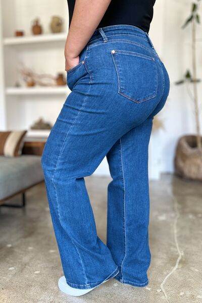 Judy Blue Full Size High Rise Straight Jeans - Hovatok