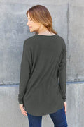 Basic Bae Full Size Round Neck Dropped Shoulder T-Shirt - Hovatok