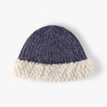 Fuzzy Hem Knit Hat - Hovatok