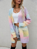 Angel Wings Full Size Pocketed Open Front Gradient Cardigan - Hovatok