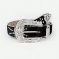 PU Leather Inlaid Rhinestone Belt - Hovatok