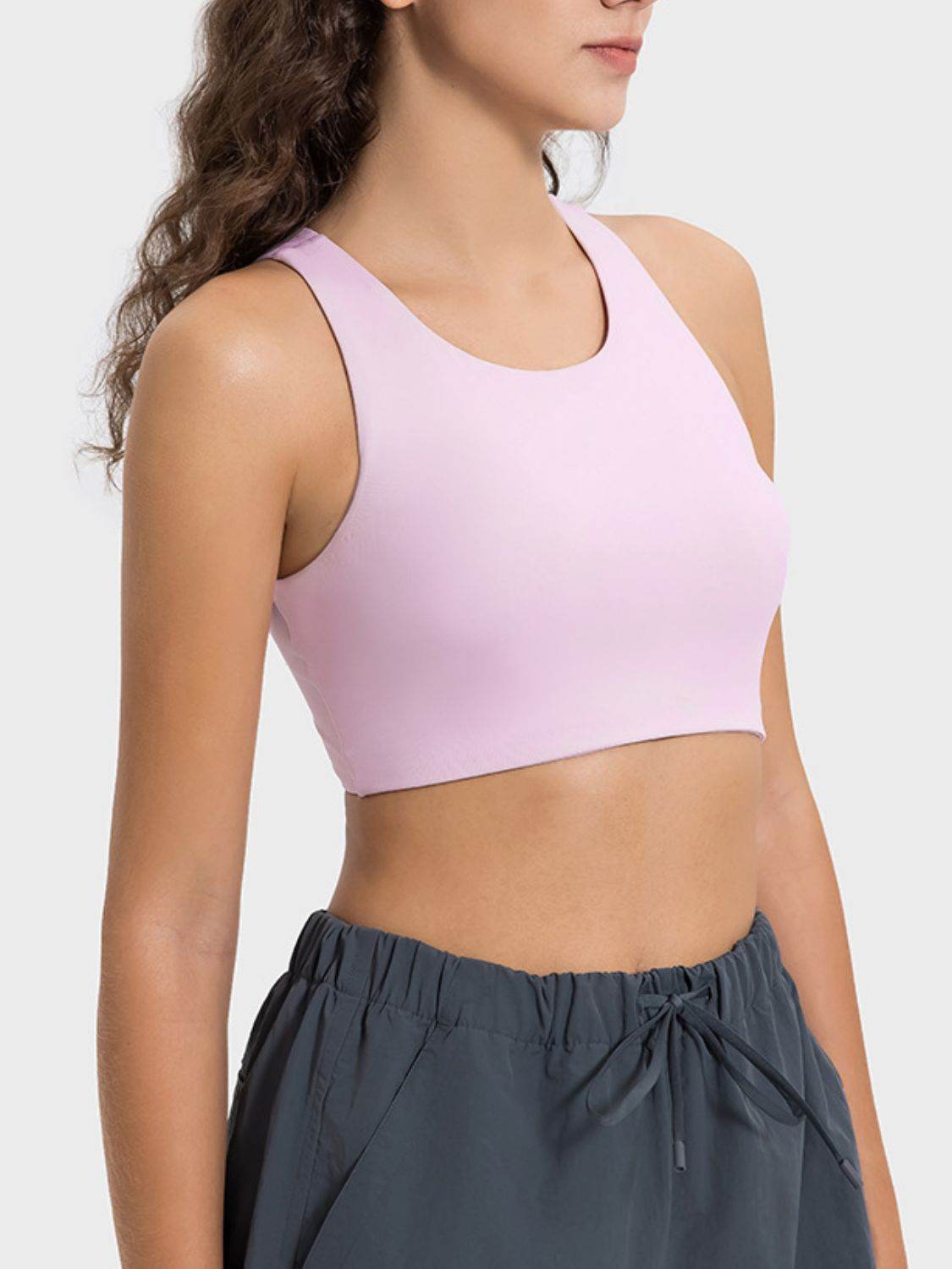 Millennia Cutout Round Neck Active Tank - Hovatok