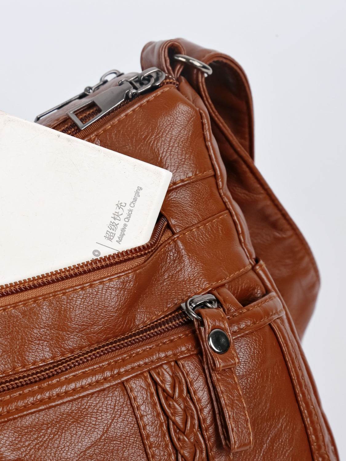 PU Leather Adjustable Strap Shoulder Bag - Hovatok