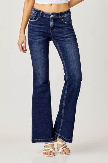 RISEN Full Size Low Rise Flare Jeans - Hovatok