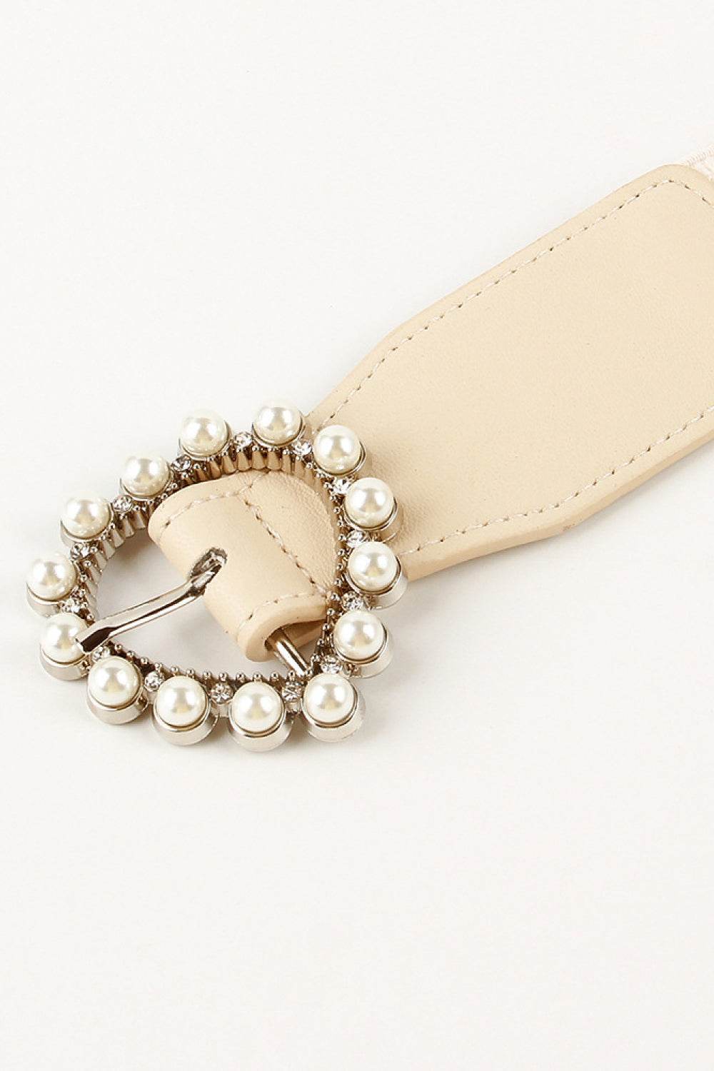 Pearl Heart Buckle Elastic Belt - Hovatok