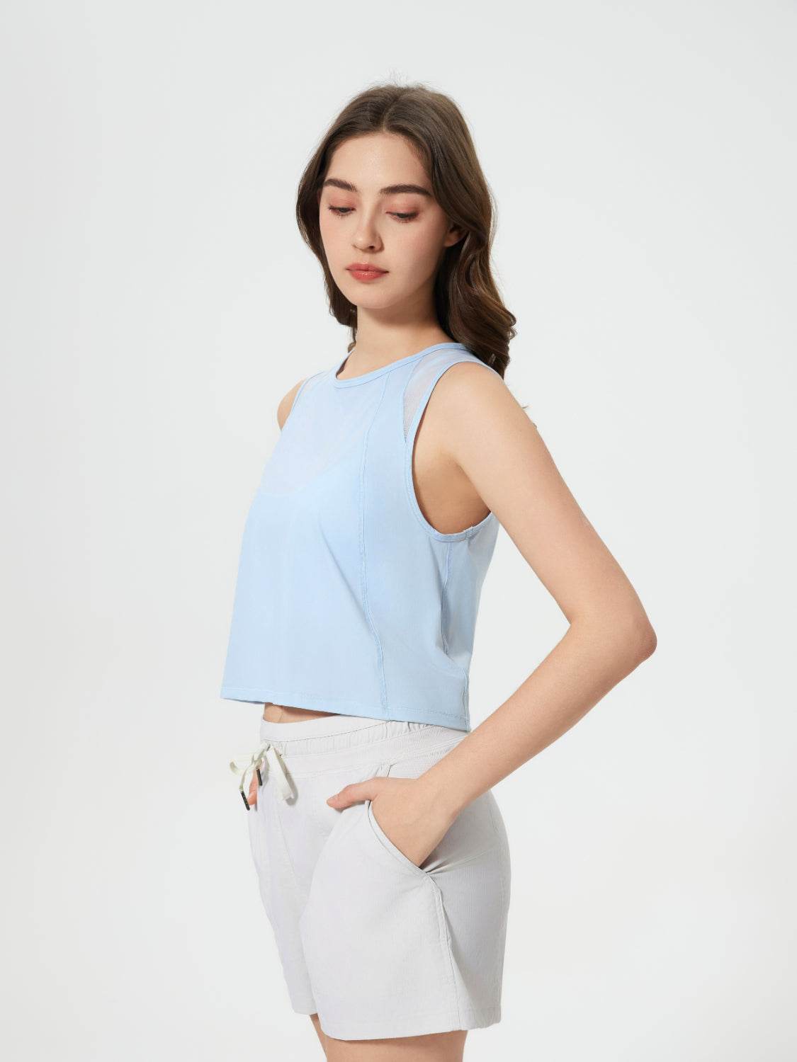 Millennia Round Neck Cropped Active Tank - Hovatok