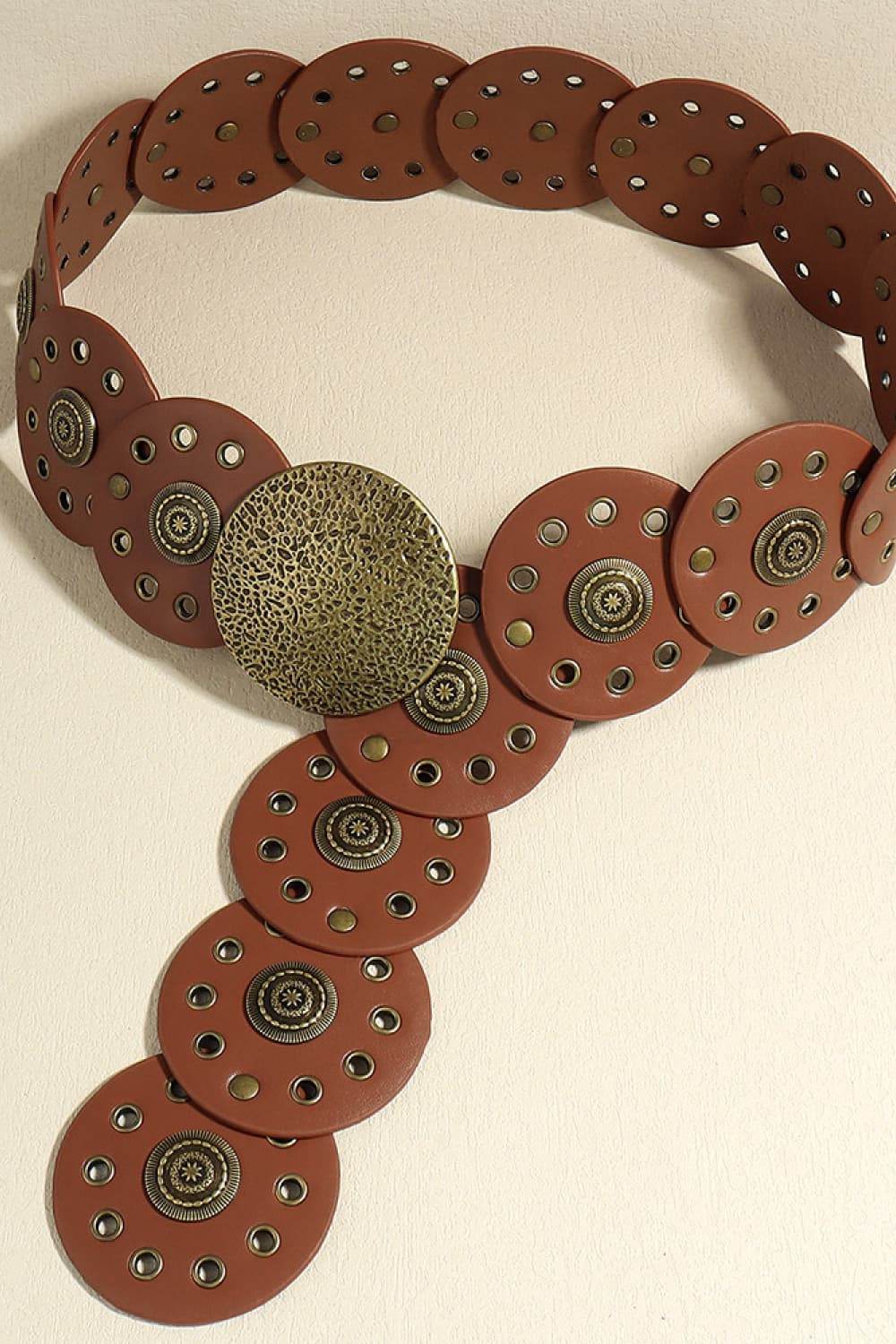 Round Shape PU Leather Belt - Hovatok