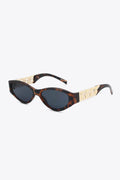 Chain Detail Temple Cat Eye Sunglasses - Hovatok