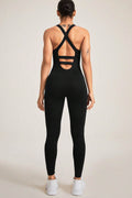 Crisscross Wide Strap Jumpsuit - Hovatok